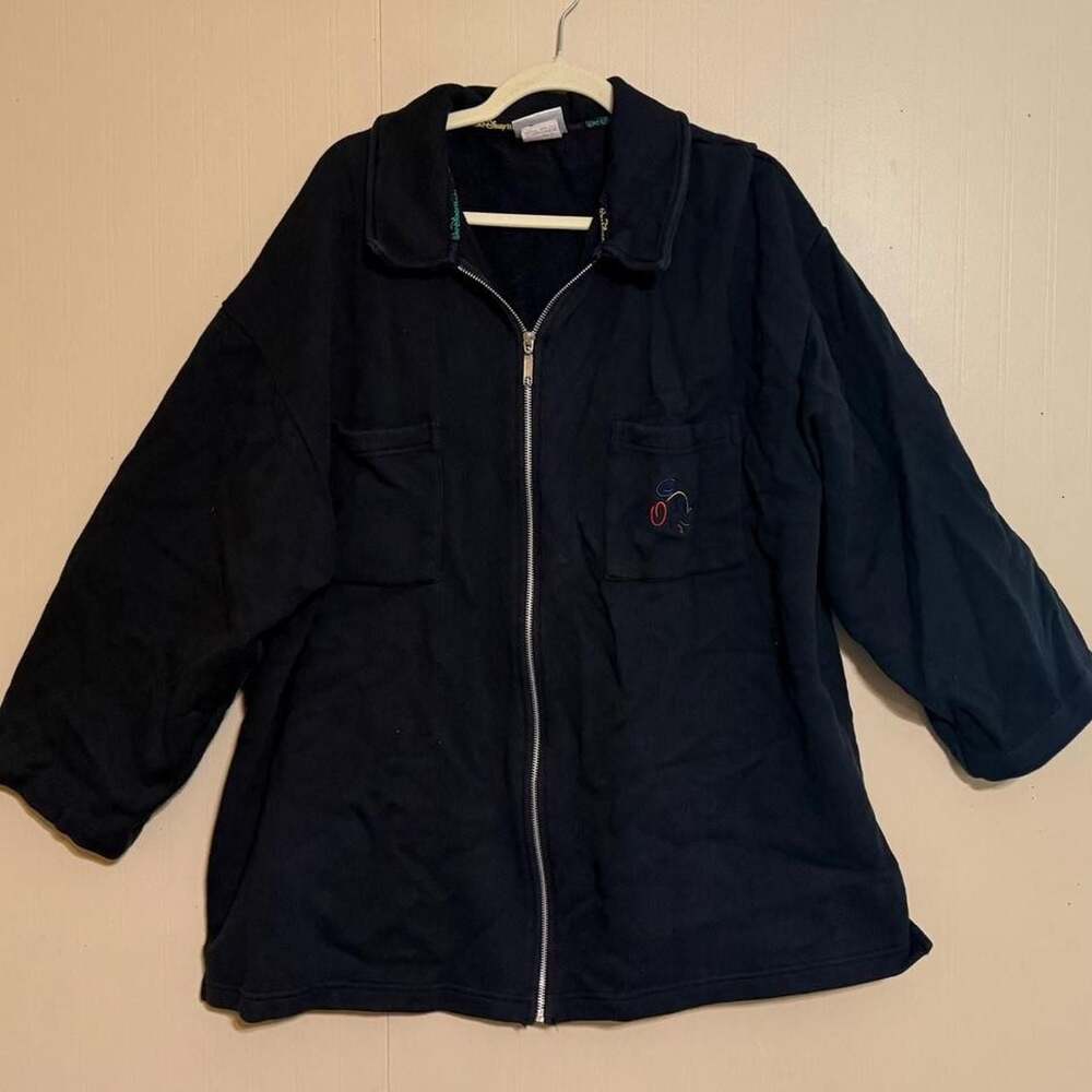 Vintage 90s Walt Disney World Embroidered Mickey Full Zip Fleece Jacket